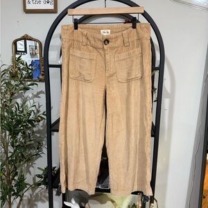 Per Se Tan Corduroy Cropped Pants size 8